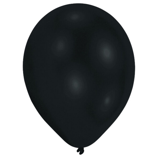 Latex ballonnen zwart (28cm) - 10 stuks