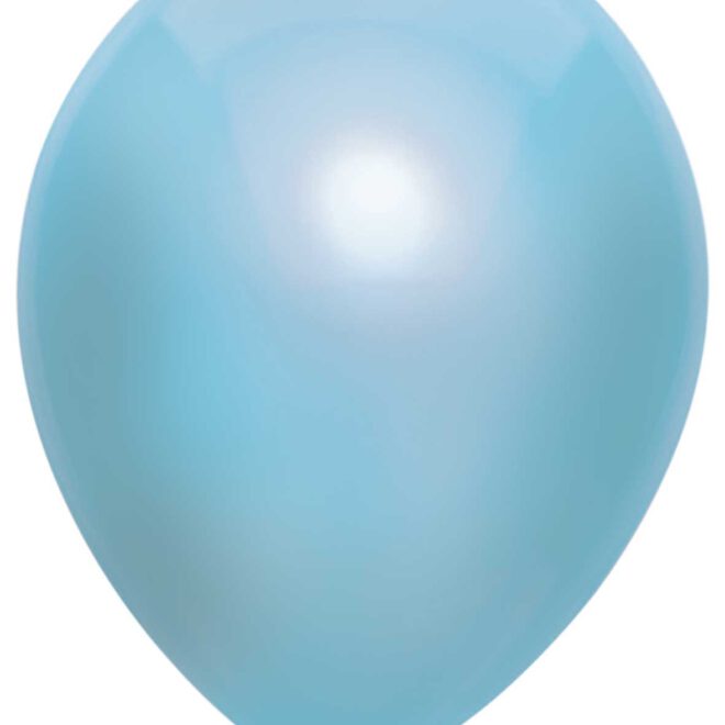 Latex Ballonnen Matellic Licht Blauw, 30cm - 100 stuks