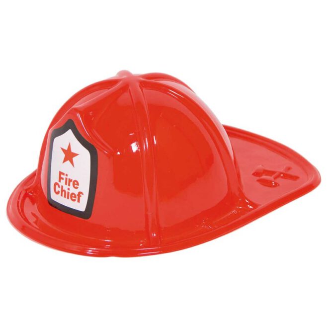 Stoere, rode brandweerhelm van plastic voor kinderen
