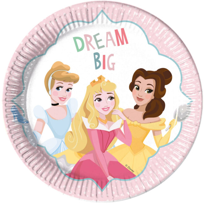 Prinsessen Dare to Dream borden - 8 stuks