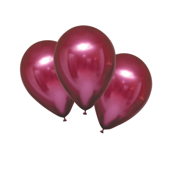 Latex ballonnen chrome magenta (donker roze - 28cm) - 6 stuks
