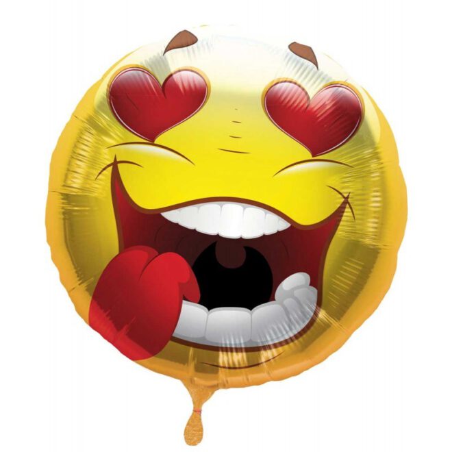 Folieballon Verliefde Emoticon (43cm)