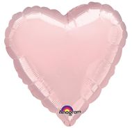 Harten folieballon (43cm) - Pastel roze