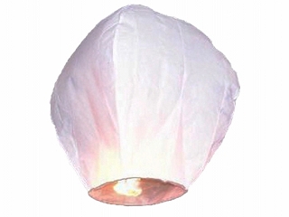 Witte Wensballon 37x53x93cm