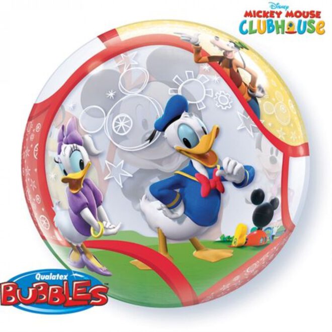Bubbleballon met daarop Donald Duck en Katrien Duck aan de andere kant. Zo is de Mickey Mouse Club compleet!