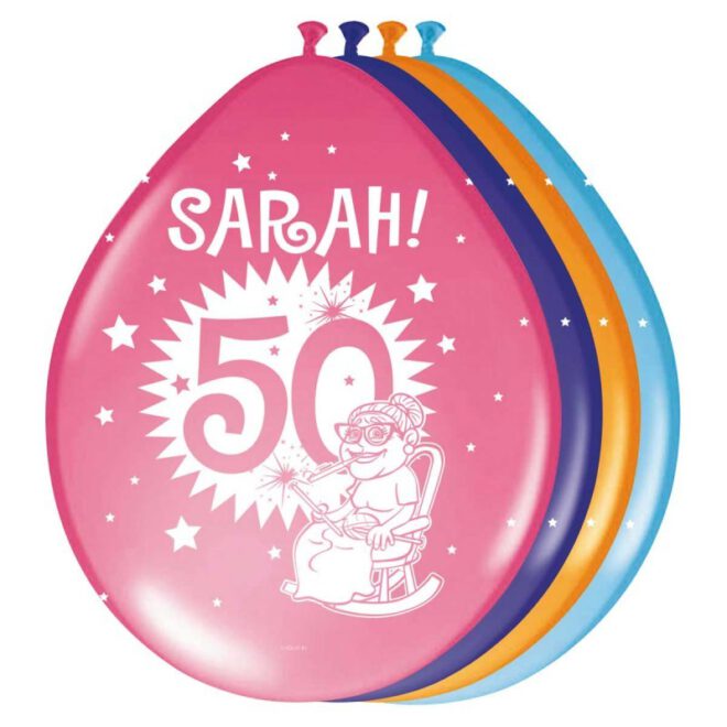 Sarah 50 jaar ballonnen