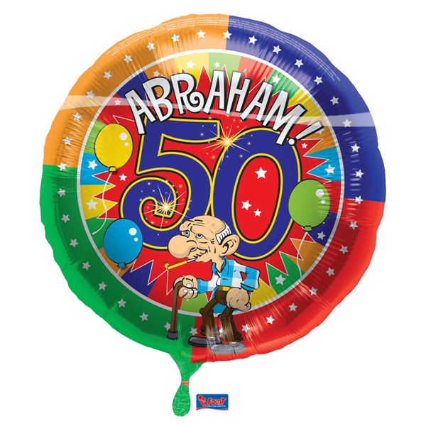 Abraham 50 jaar folieballon (43 cm)