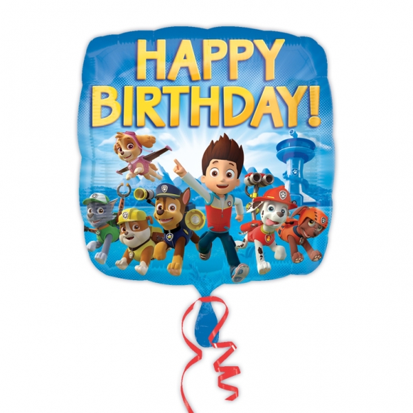 Paw Patrol folieballon happy birthday (43cm)