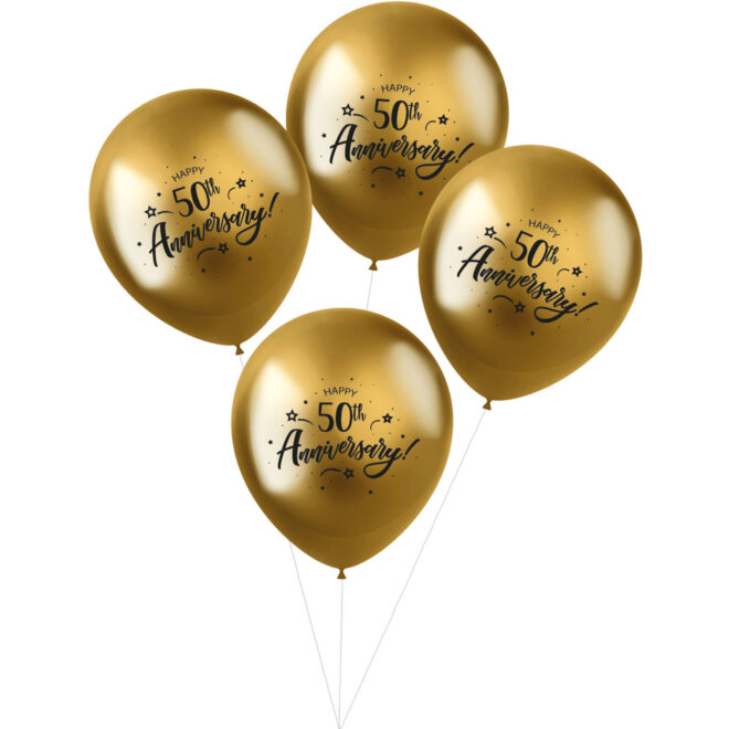 Shimmer ballonnen (33cm) - 50th anniversary