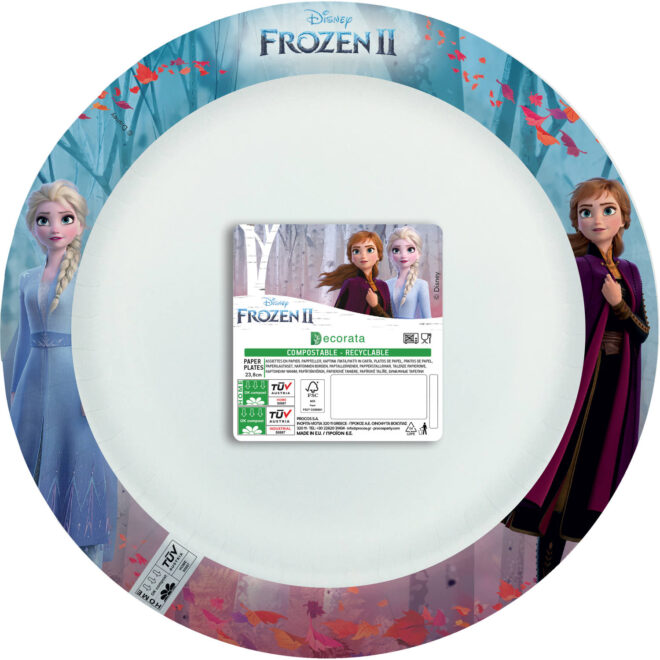 Frozen 2 borden (24cm) - 8 stuks