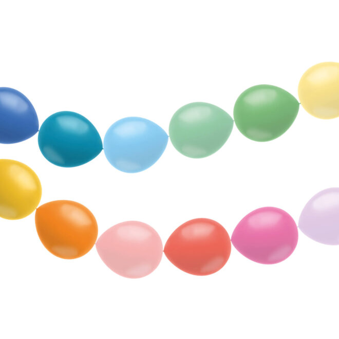 Knoopballonnen vrolijke kleuren (16cm) - 12 stuks