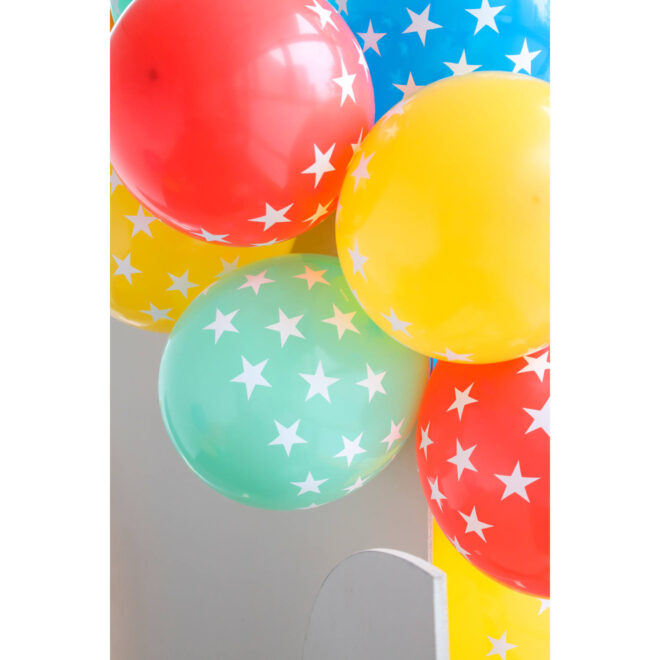 Retro ballonnen (33cm, 6 stuks) - Sterren