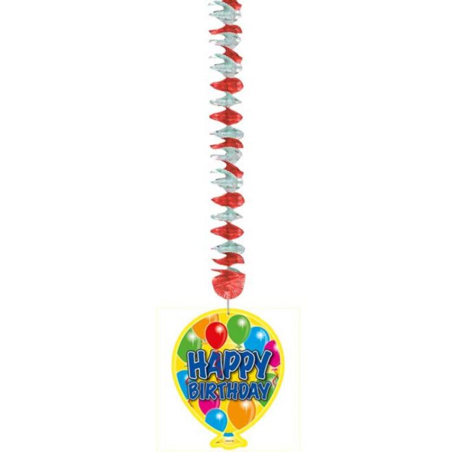 Happy birthday decoratie in ballonnenvorm