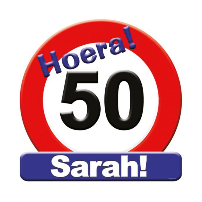 Verkeersbord 50jr Sarah