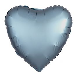 Folie ballon Satin Luxe (43cm) - Hart Staalblauw