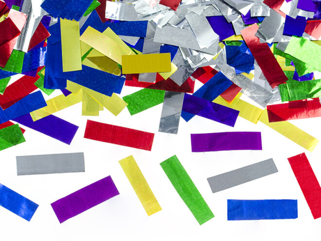 Confetti shooter 40cm mix van kleuren