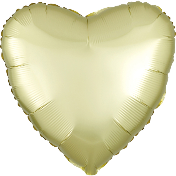 Folie ballon Satin Luxe (43cm) - Hart Pastel Geel