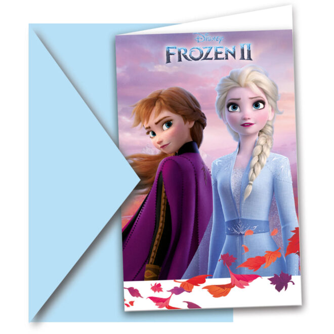 Frozen 2 uitnodigingen - 6 stuks