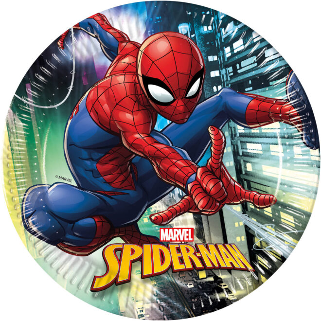 Spiderman borden (23cm) - 8 stuks