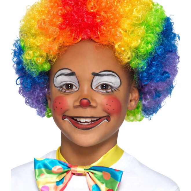 Meerkleurige kinder clownspruik