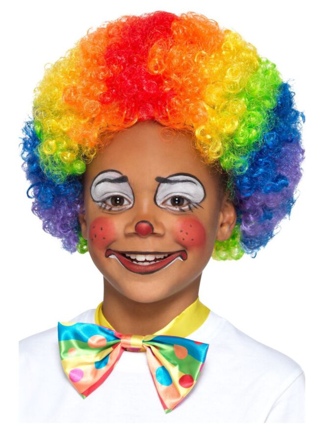 Meerkleurige kinder clownspruik