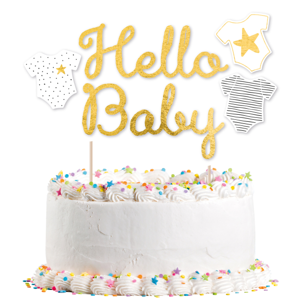Hello Baby taartdecoratie