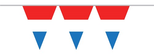 Rood-wit-blauwe vlaggenlijn (10m)