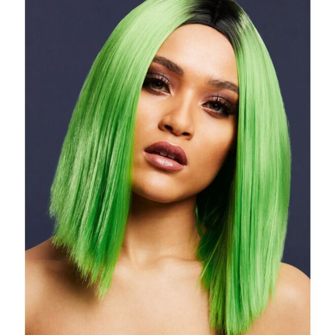 Fever Kylie Wig, Two Toned Blend, Lime green