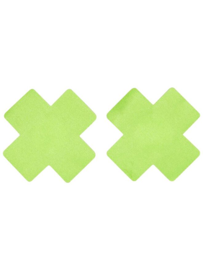 Kruisvormige Tepelcovers - Lime groen