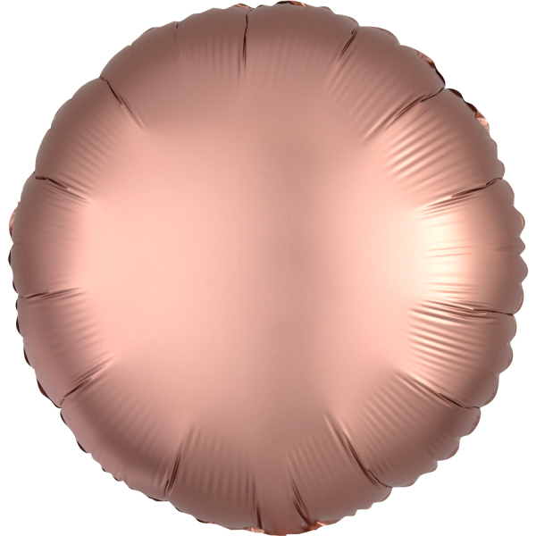 Silk Lustre folieballon rond (43cm) - Rosé Goud