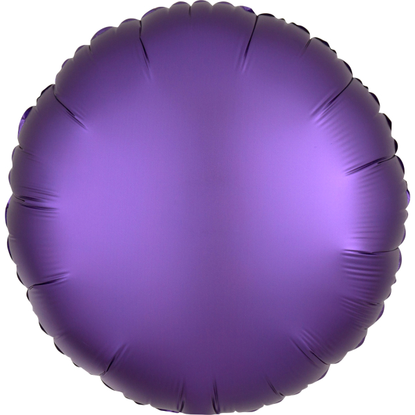 Silk Lustre folieballon rond (43cm) - Paars