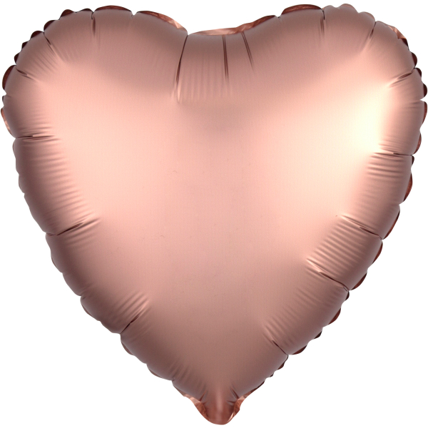 Silk Lustre folieballon hart (43cm) - Rosé Goud