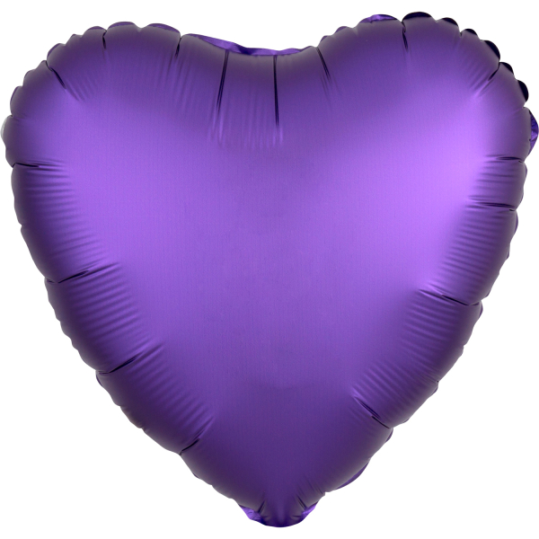 Silk Lustre folieballon hart (43cm) - Paars