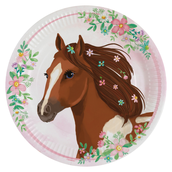Beautiful Horses borden (23cm) - 8 stuks