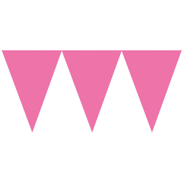 Papieren vlaggenlijn (457cm) - Roze