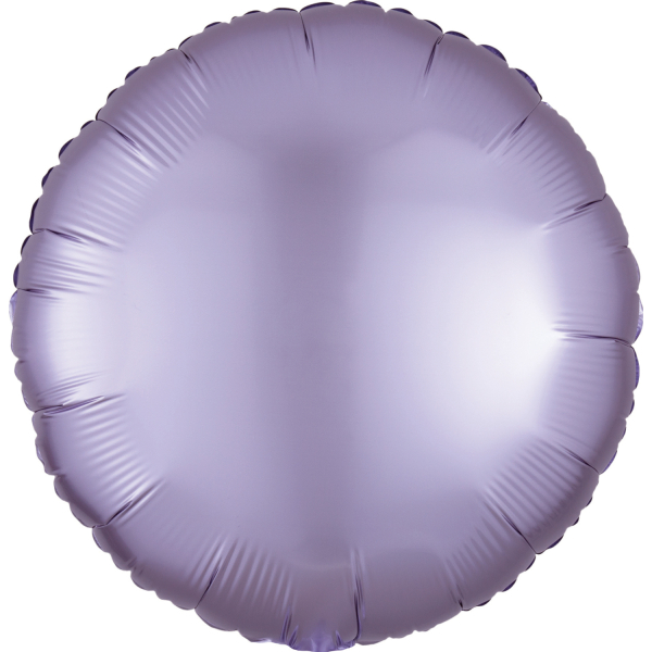Silk Lustre folieballon rond (43cm) - Pastel Lila