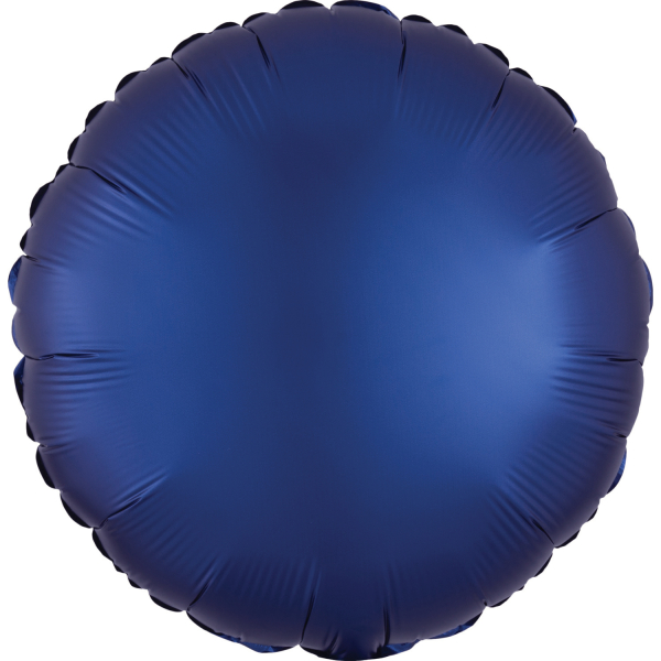 Silk Lustre folieballon rond (43cm) - Navy Blauw