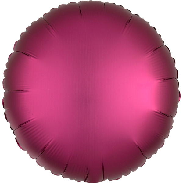Silk Lustre folieballon rond (43cm) - Donker Roze
