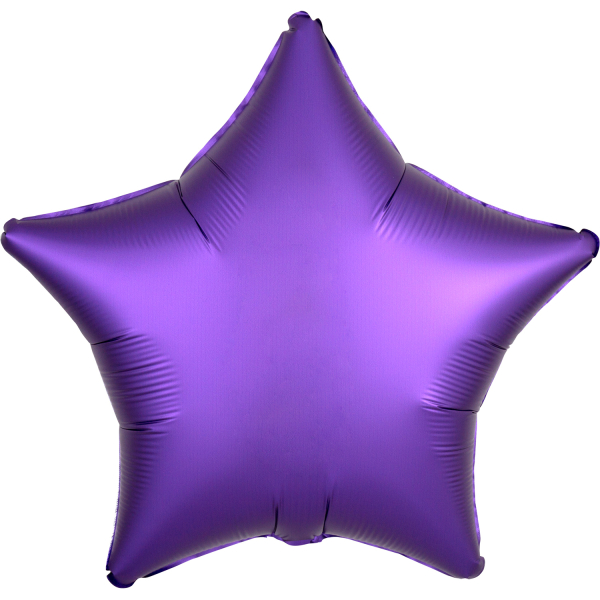 Silk Lustre folieballon ster (43cm) - Paars