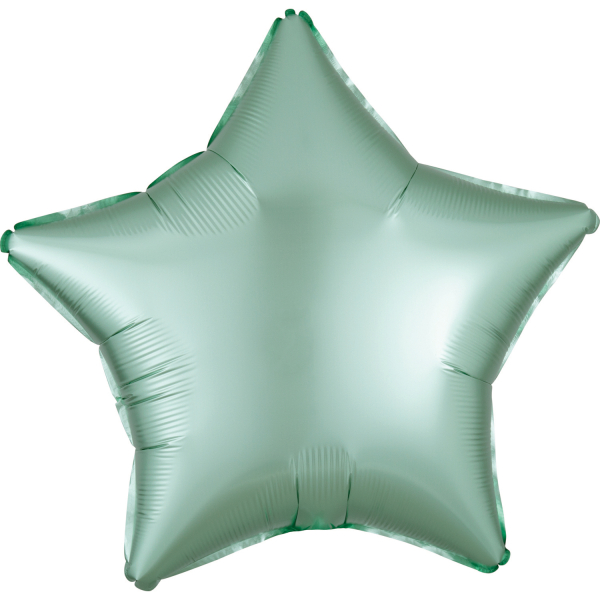 Silk Lustre folieballon ster (43cm) - Mint Groen