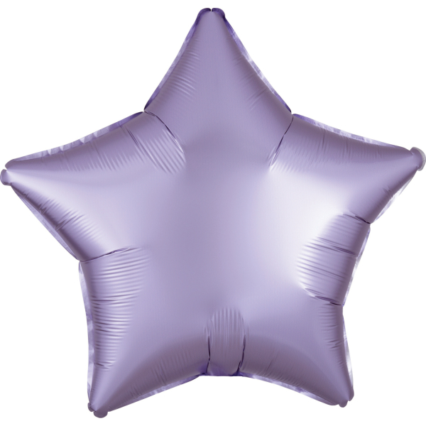 Silk Lustre folieballon ster (43cm) - Pastel Lila