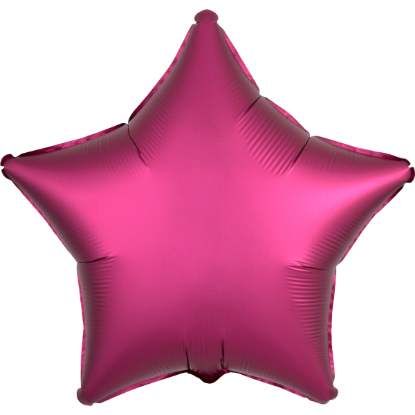 Silk Lustre folieballon ster (43cm) - Donker Roze