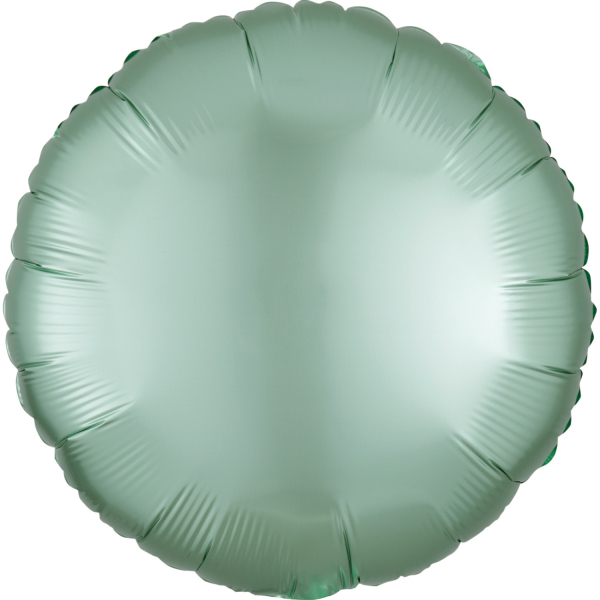 Silk Lustre folieballon rond (43cm) - Mint Green
