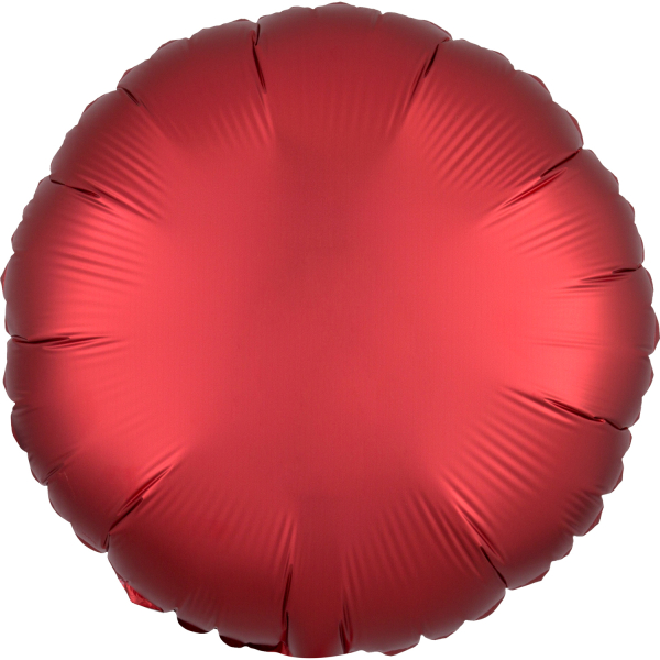 Silk Lustre folieballon rond (43cm) - Rood