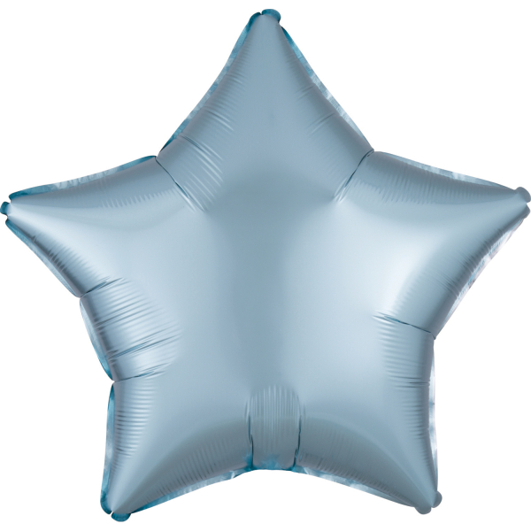 Silk Lustre folieballon ster (43cm) - Pastel Blauw