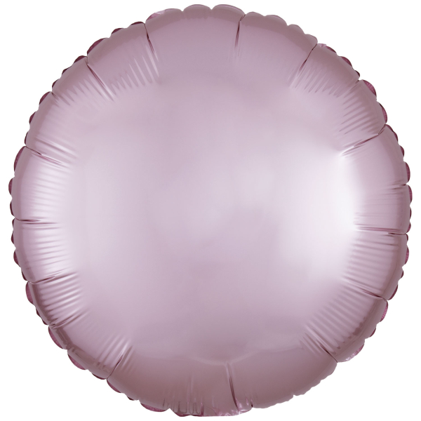 Silk Lustre folieballon rond (43cm) - Pastel Roze