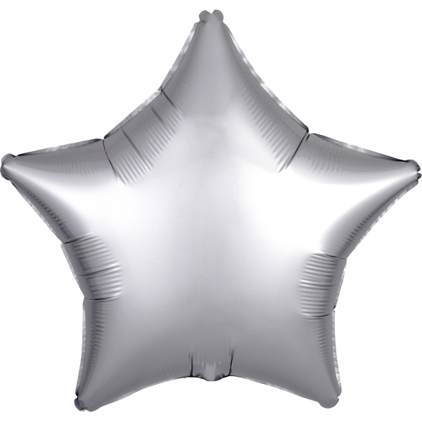 Silk Lustre folieballon ster (43cm) - Zilver