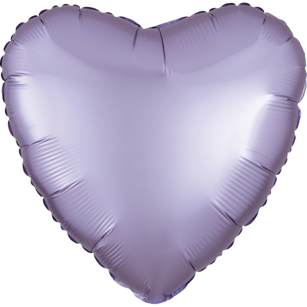 Silk Lustre folieballon hart (43cm) - Pastel Lila
