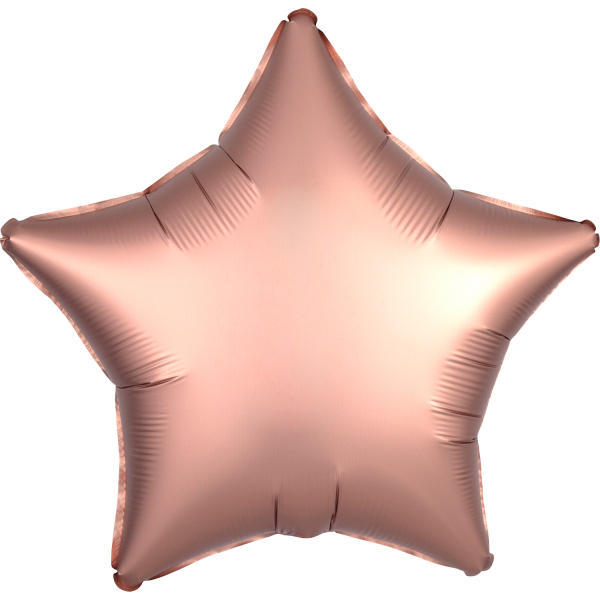 Silk Lustre folieballon ster (43cm) - Rosé Goud