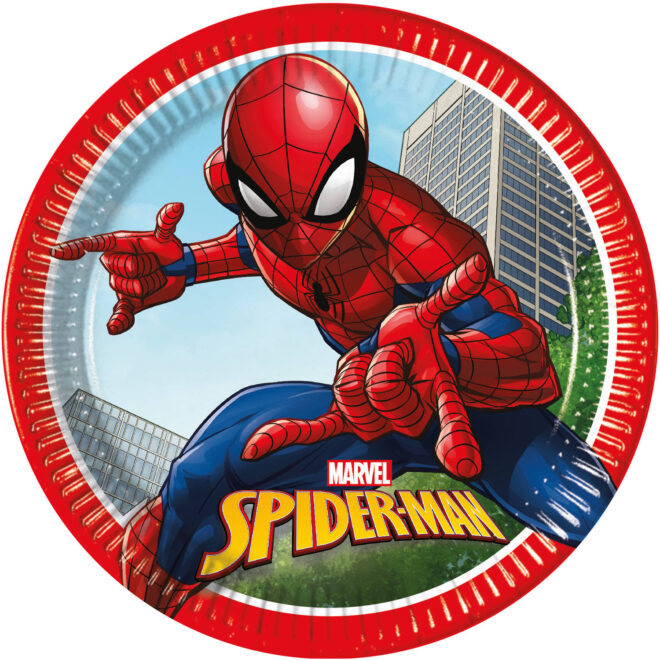 Spiderman borden (23cm) - 8 stuks